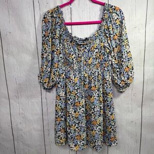 american eagle yellow floral dress Buttercream Midi with Pockets Buttercream Floral Print / Large with tool under American Eagle Outfitters | Dresses